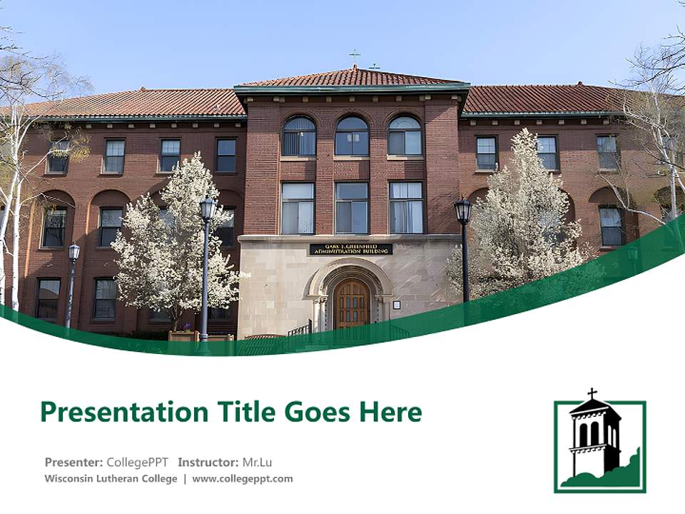 Wisconsin Lutheran College Course/Courseware Creation PPT Template4:3 ratio PPT effect preview image5