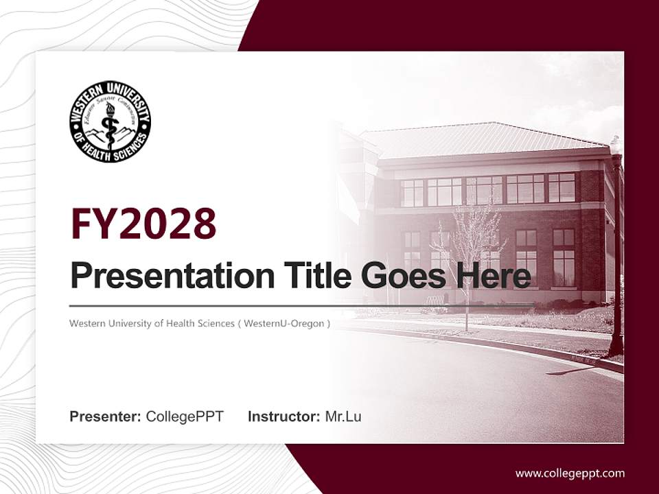 Western University of Health Sciences（WesternU-Oregon） Academic Presentation/Research Findings Report PPT Template4:3 ratio PPT effect preview image5