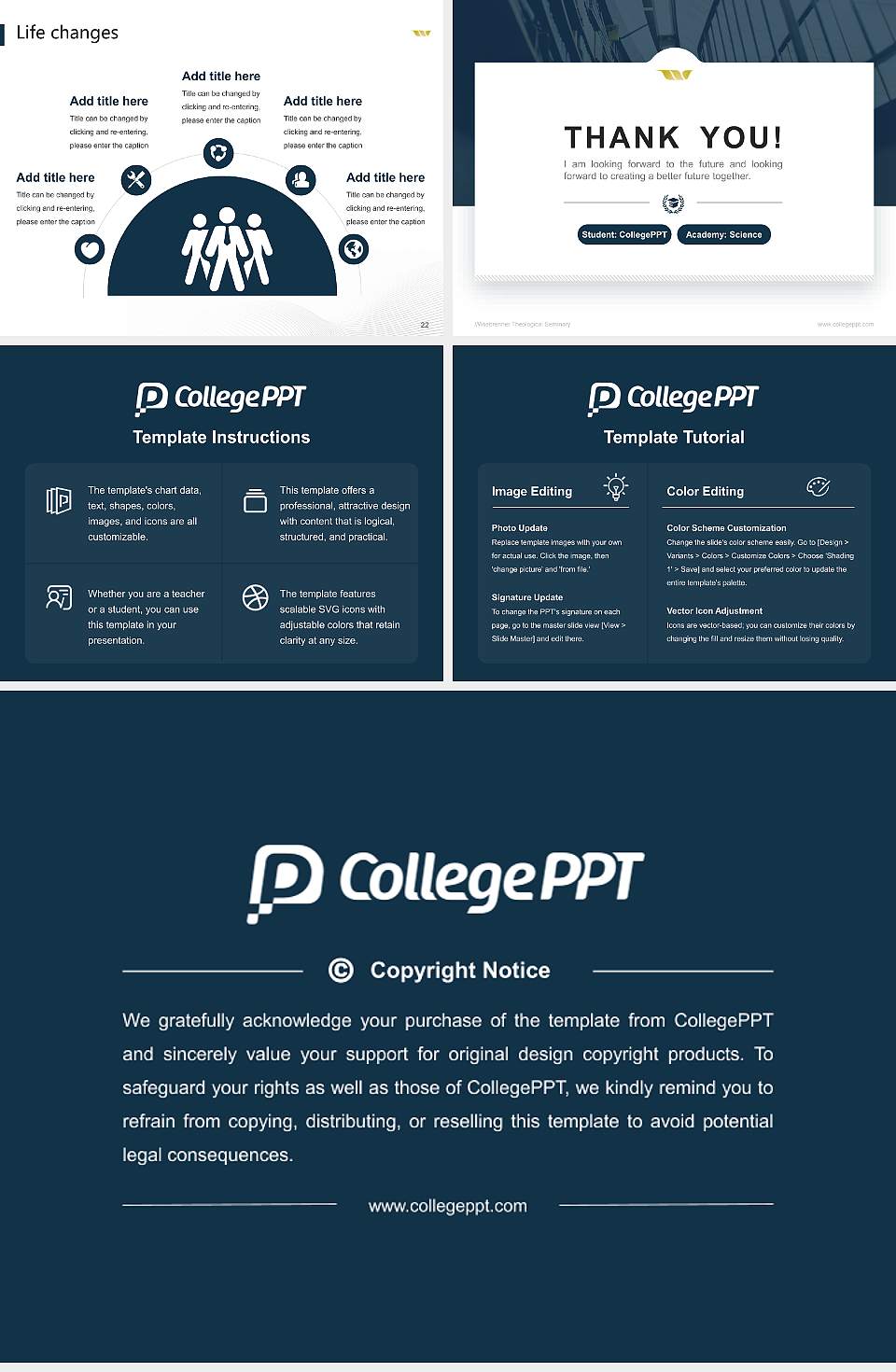 Winebrenner Theological Seminary National Scholarship Defense PPT Template4:3 ratio PPT effect preview image4