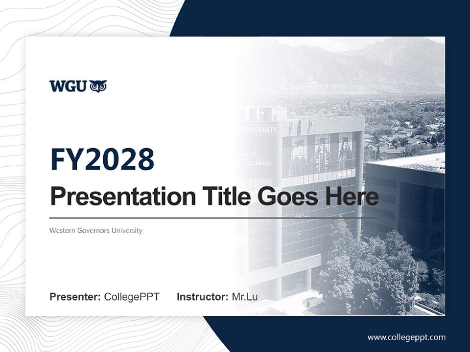 Western Governors University Academic Presentation/Research Findings Report PPT Template4:3 ratio PPT effect preview image5