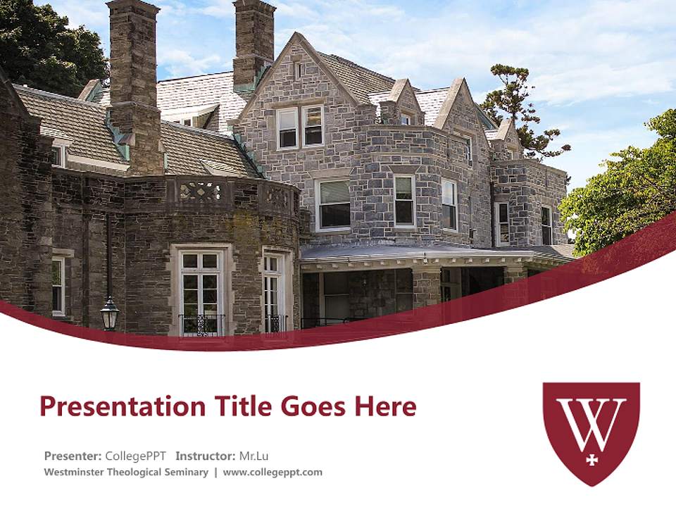 Westminster Theological Seminary Course/Courseware Creation PPT Template4:3 ratio PPT effect preview image5