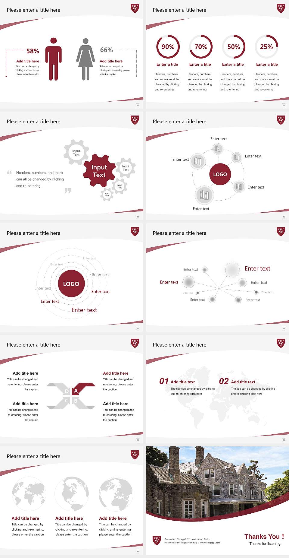 Westminster Theological Seminary Course/Courseware Creation PPT Template4:3 ratio PPT effect preview image4