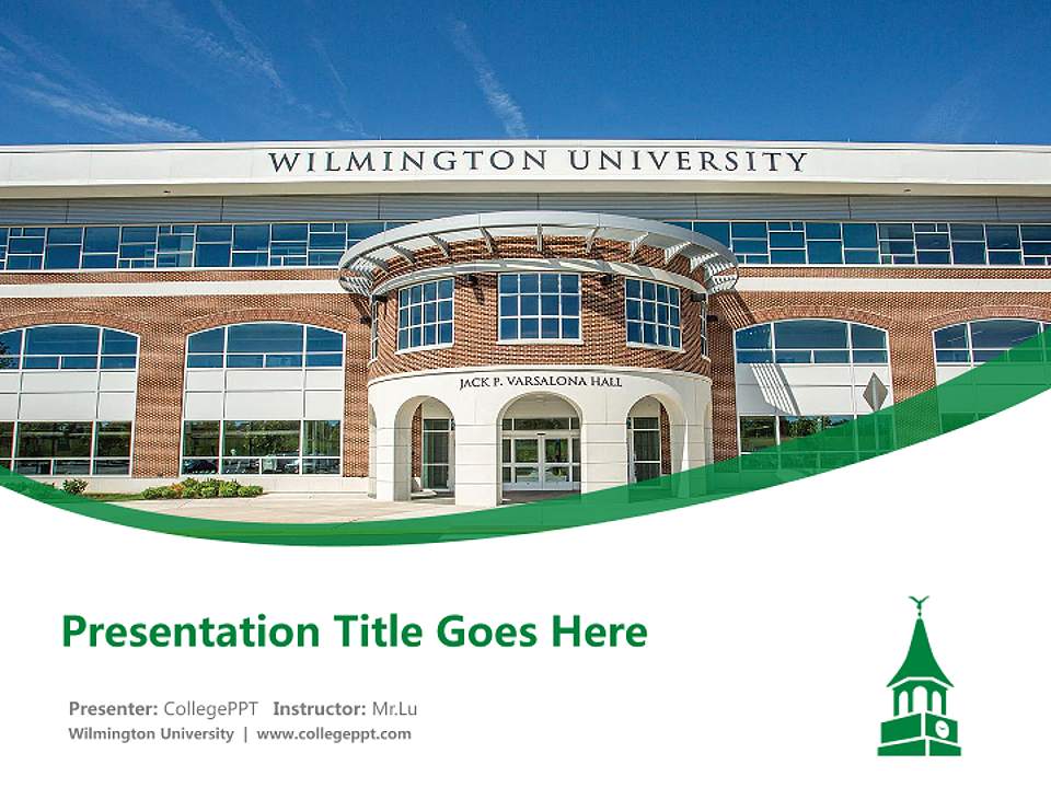 Wilmington University Course/Courseware Creation PPT Template4:3 ratio PPT effect preview image5