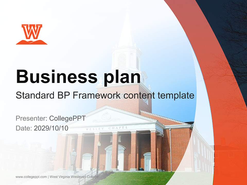 West Virginia Wesleyan College Competition/Entrepreneurship Contest PPT Template4:3 ratio PPT effect preview image9