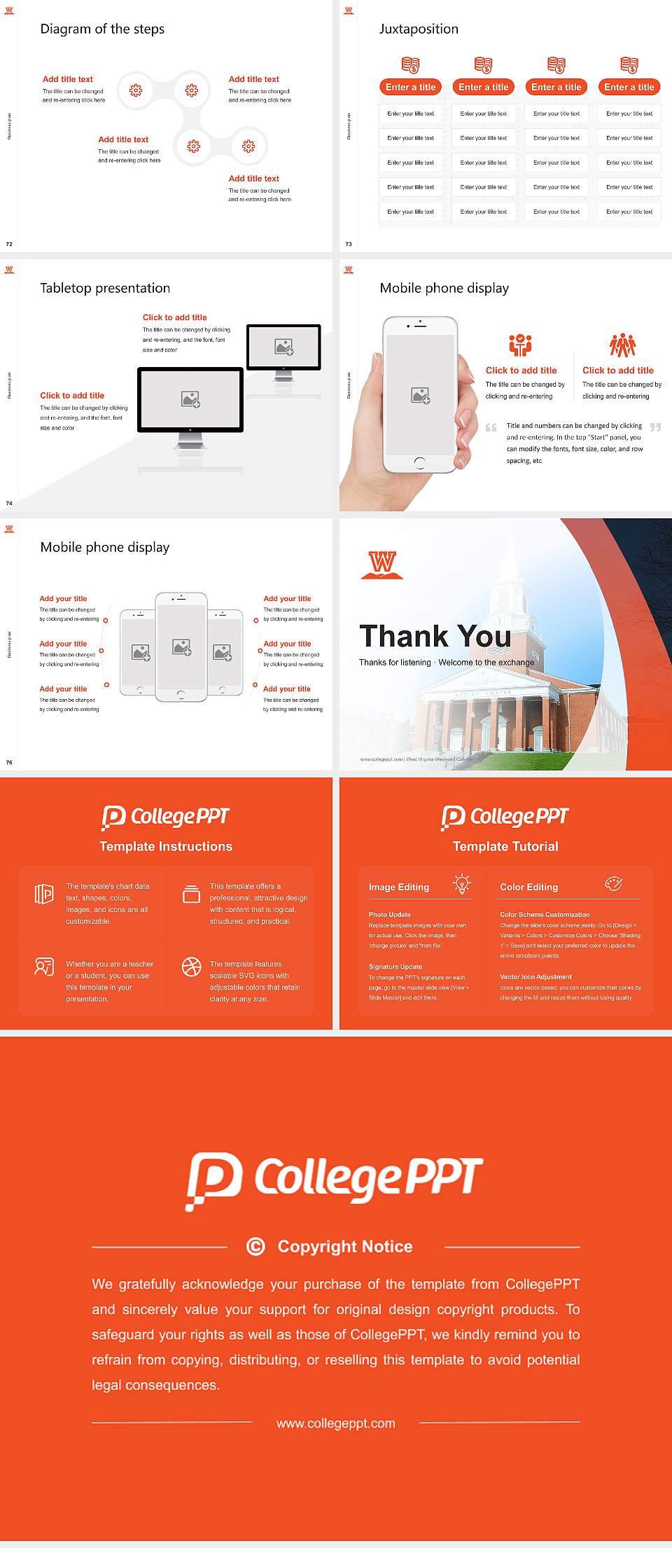 West Virginia Wesleyan College Competition/Entrepreneurship Contest PPT Template4:3 ratio PPT effect preview image9