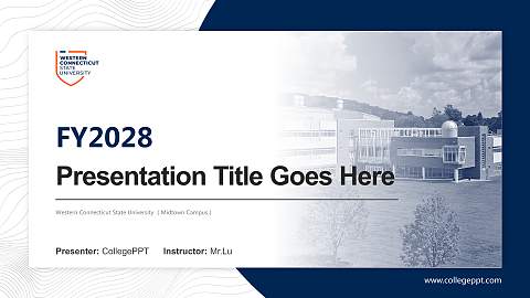 Western Connecticut State University （Midtown Campus） Academic Presentation/Research Findings Report PPT Template