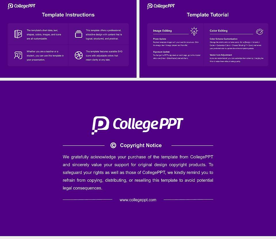 Williams College Course/Courseware Creation PPT Template16:9 ratio PPT effect preview image5