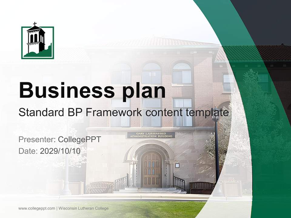 Wisconsin Lutheran College Competition/Entrepreneurship Contest PPT Template4:3 ratio PPT effect preview image9