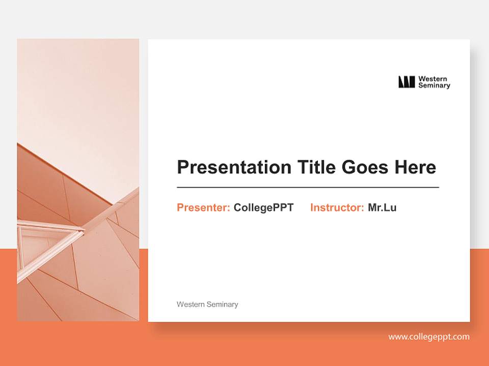 Western Seminary General Purpose PPT Template4:3 ratio PPT effect preview image6