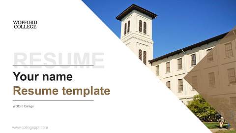 Wofford College Resume PPT Template