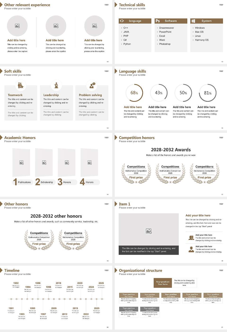 Wofford College Resume PPT Template16:9 ratio PPT effect preview image3