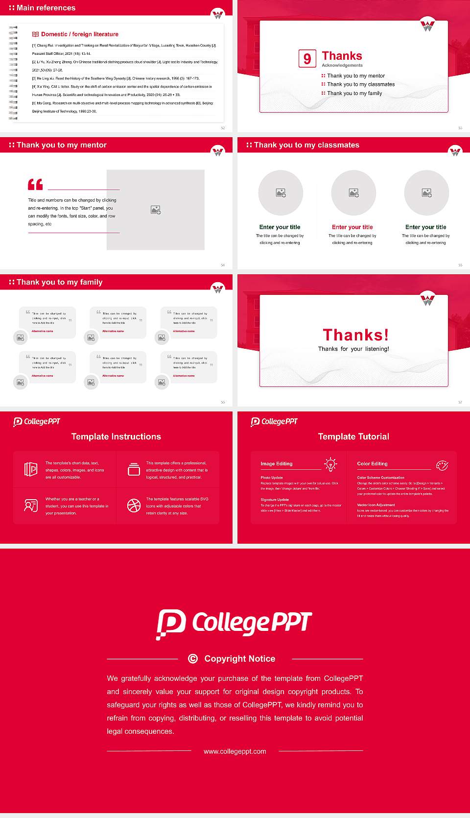 Western Colorado University Graduation Thesis Defense PPT Template16:9 ratio PPT effect preview image7