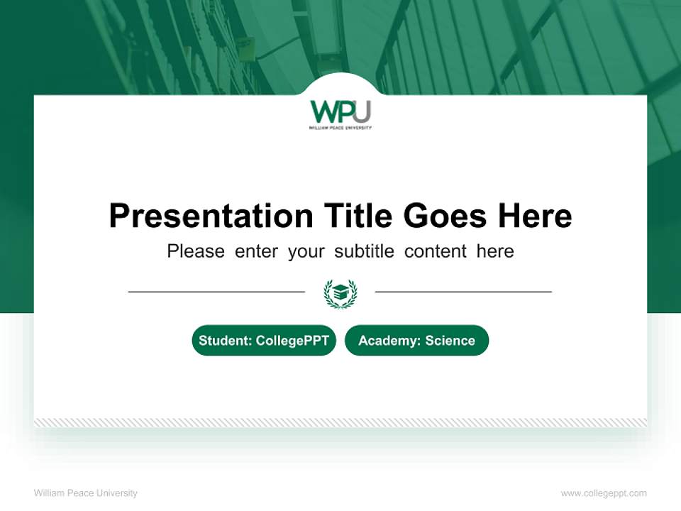 William Peace University National Scholarship Defense PPT Template4:3 ratio PPT effect preview image4