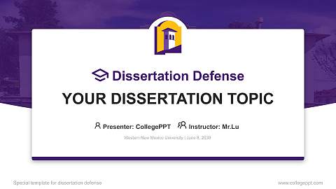 Western New Mexico University Graduation Thesis Defense PPT Template