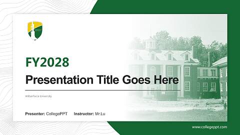 Wilberforce University Academic Presentation/Research Findings Report PPT Template