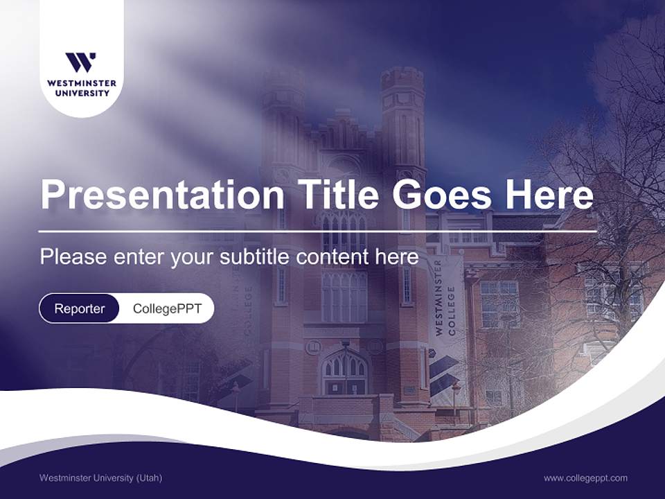 Westminster University (Utah) Lecture Sharing and Networking Event PPT Template4:3 ratio PPT effect preview image4