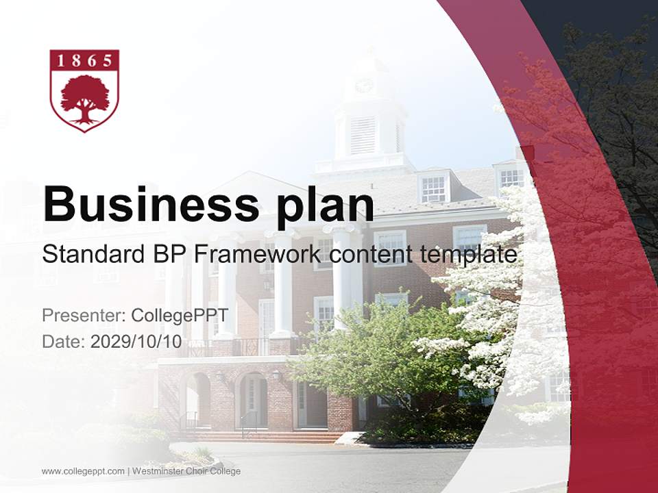 Westminster Choir College Competition/Entrepreneurship Contest PPT Template4:3 ratio PPT effect preview image9