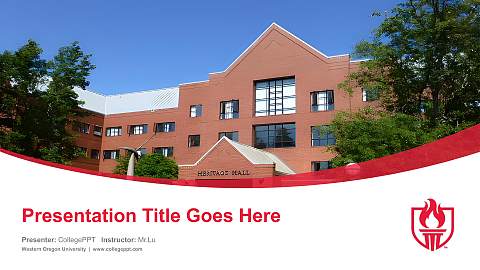 Western Oregon University Course/Courseware Creation PPT Template