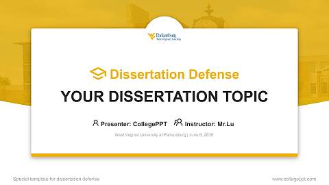 West Virginia University at Parkersburg Graduation Thesis Defense PPT Template