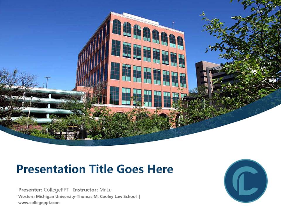 Western Michigan University-Thomas M. Cooley Law School Course/Courseware Creation PPT Template4:3 ratio PPT effect preview image5