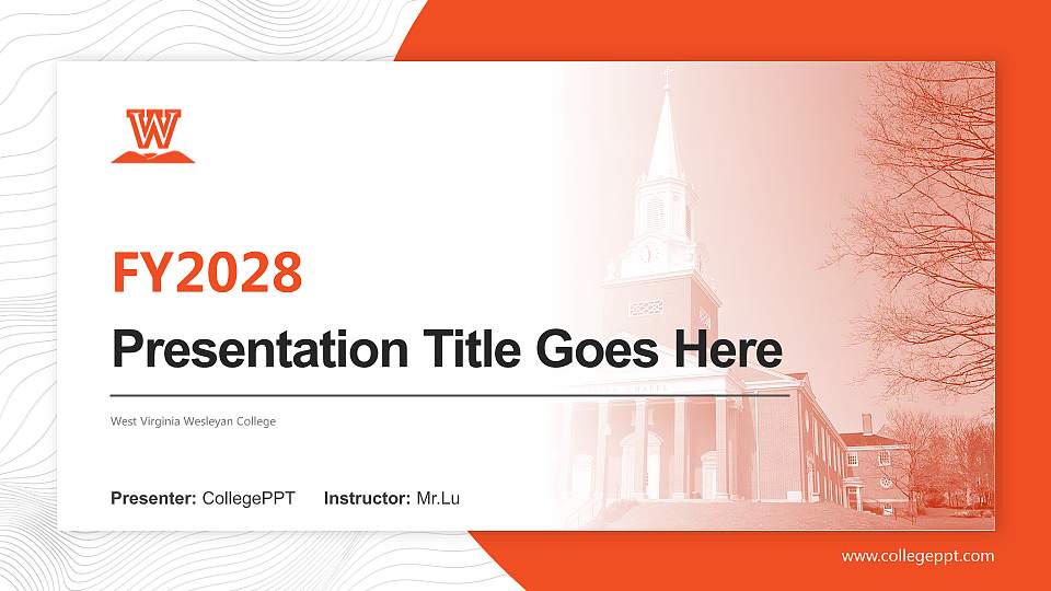 West Virginia Wesleyan College Academic Presentation/Research Findings Report PPT Template16:9 ratio PPT effect preview image