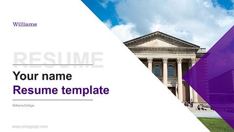 Williams College Resume PPT Template