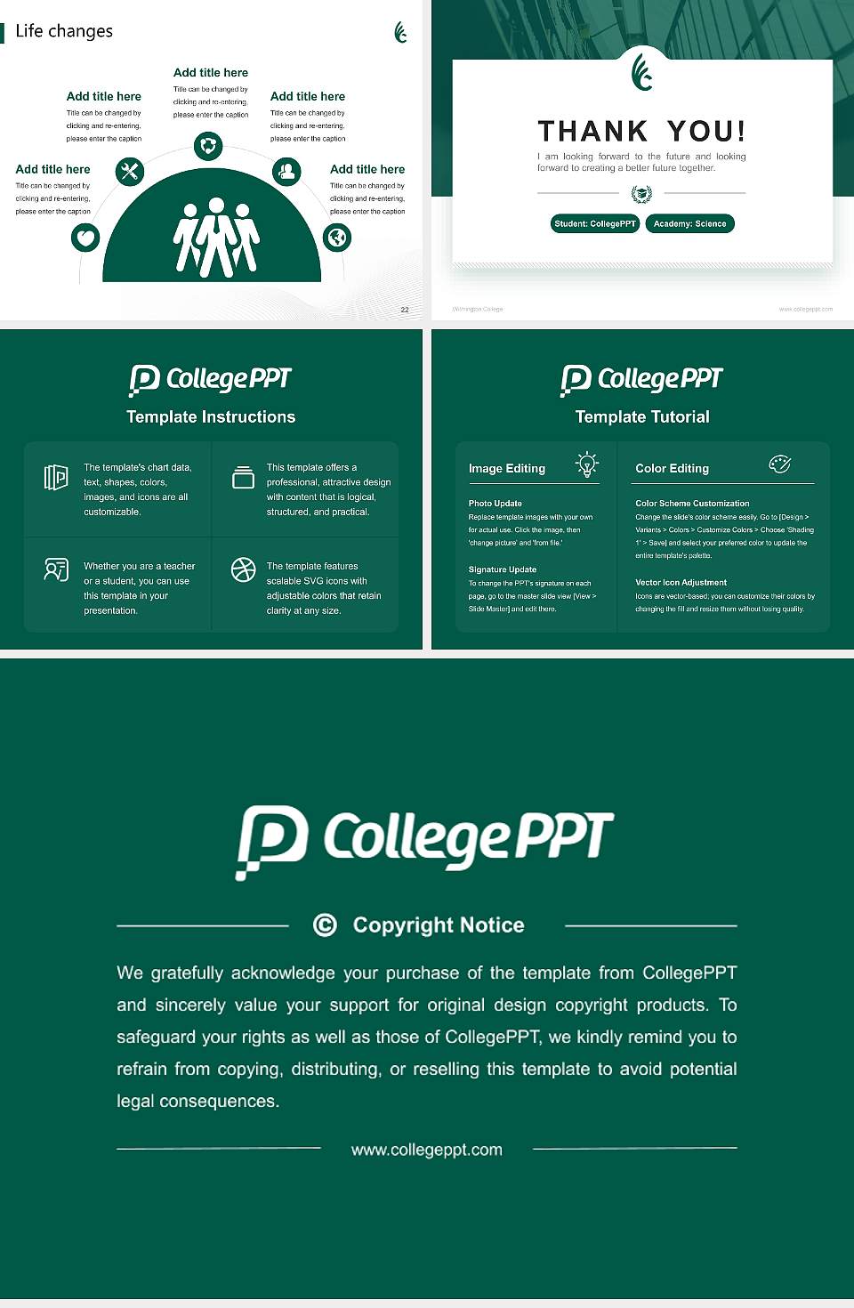 Wilmington College National Scholarship Defense PPT Template4:3 ratio PPT effect preview image4