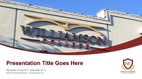 Williamson Christian College Course/Courseware Creation PPT Template