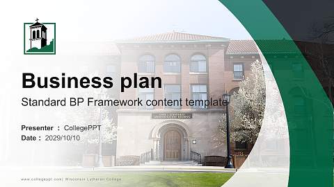 Wisconsin Lutheran College Competition/Entrepreneurship Contest PPT Template