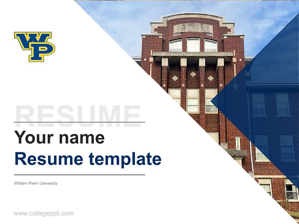 William Penn University Resume PPT Template4:3 ratio PPT effect preview image5
