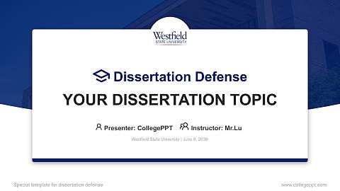 Westfield State University Graduation Thesis Defense PPT Template