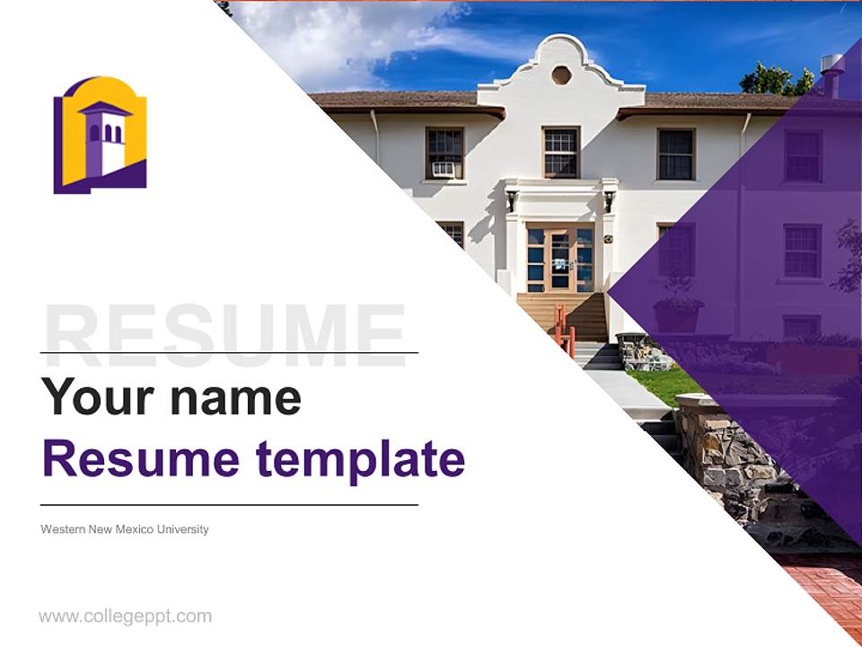 Western New Mexico University Resume PPT Template4:3 ratio PPT effect preview image5