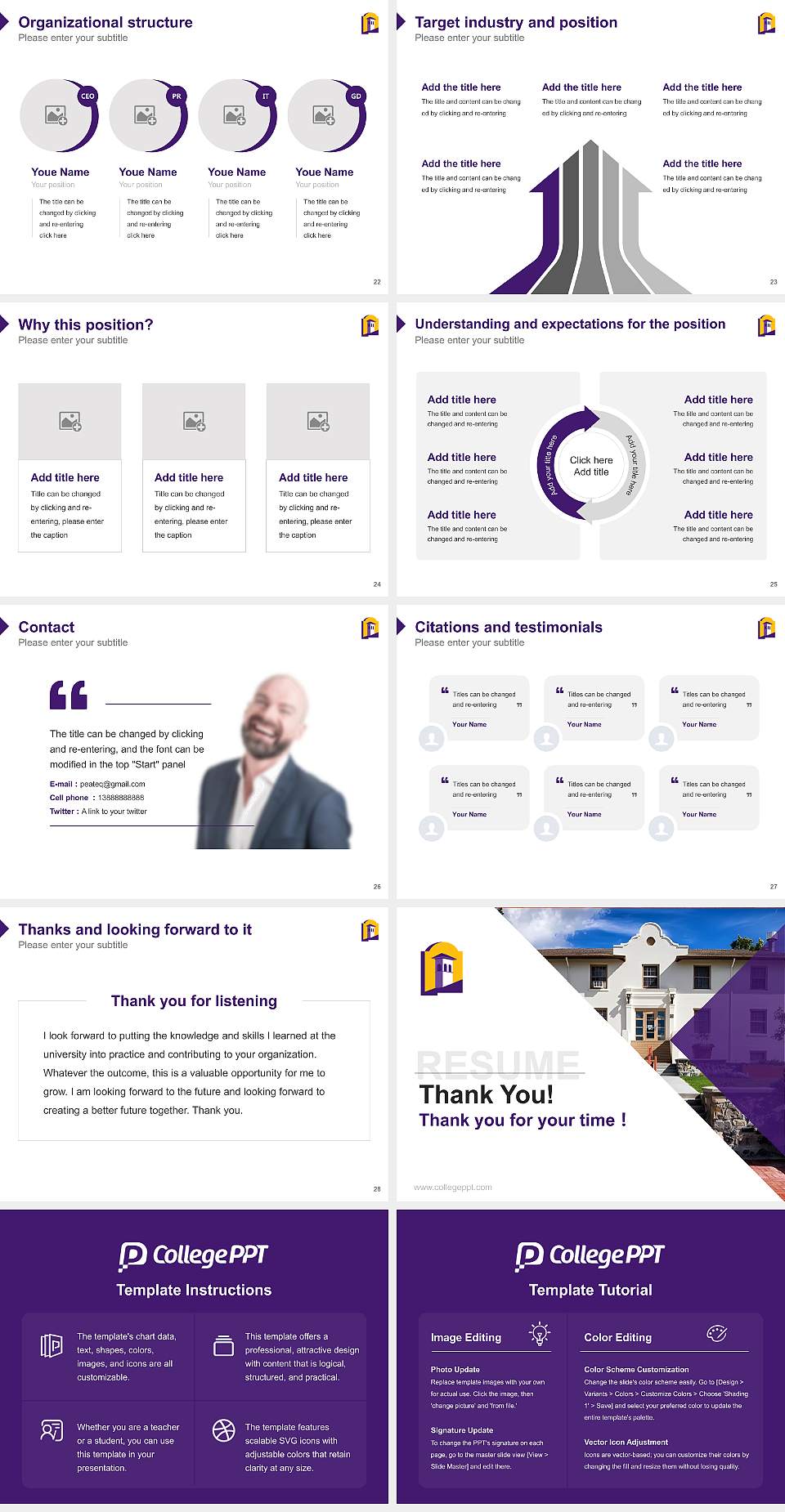 Western New Mexico University Resume PPT Template4:3 ratio PPT effect preview image4