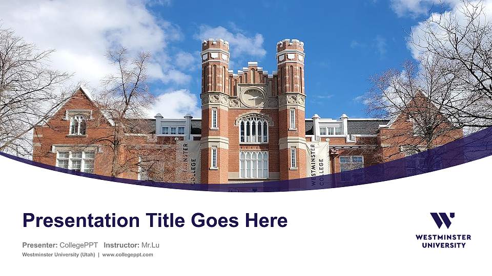 Westminster University (Utah) Course/Courseware Creation PPT Template16:9 ratio PPT effect preview image