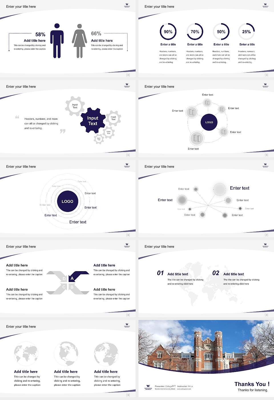 Westminster University (Utah) Course/Courseware Creation PPT Template16:9 ratio PPT effect preview image4