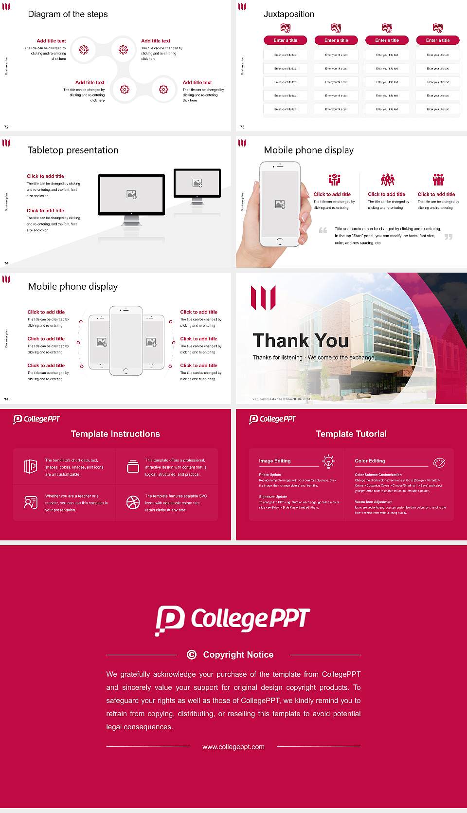 Whitworth University Competition/Entrepreneurship Contest PPT Template16:9 ratio PPT effect preview image9