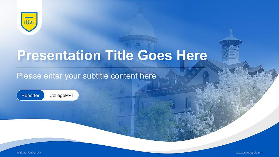 Widener University Lecture Sharing and Networking Event PPT Template16:9 ratio PPT effect preview image