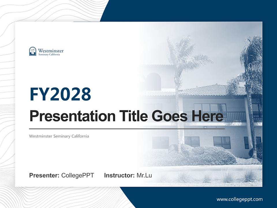 Westminster Seminary California Academic Presentation/Research Findings Report PPT Template4:3 ratio PPT effect preview image5