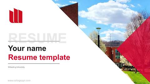 Wheeling University Resume PPT Template