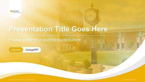 West Virginia University at Parkersburg Lecture Sharing and Networking Event PPT Template