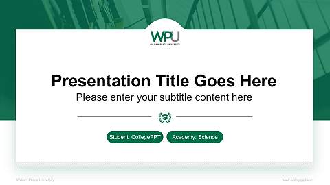 William Peace University National Scholarship Defense PPT Template