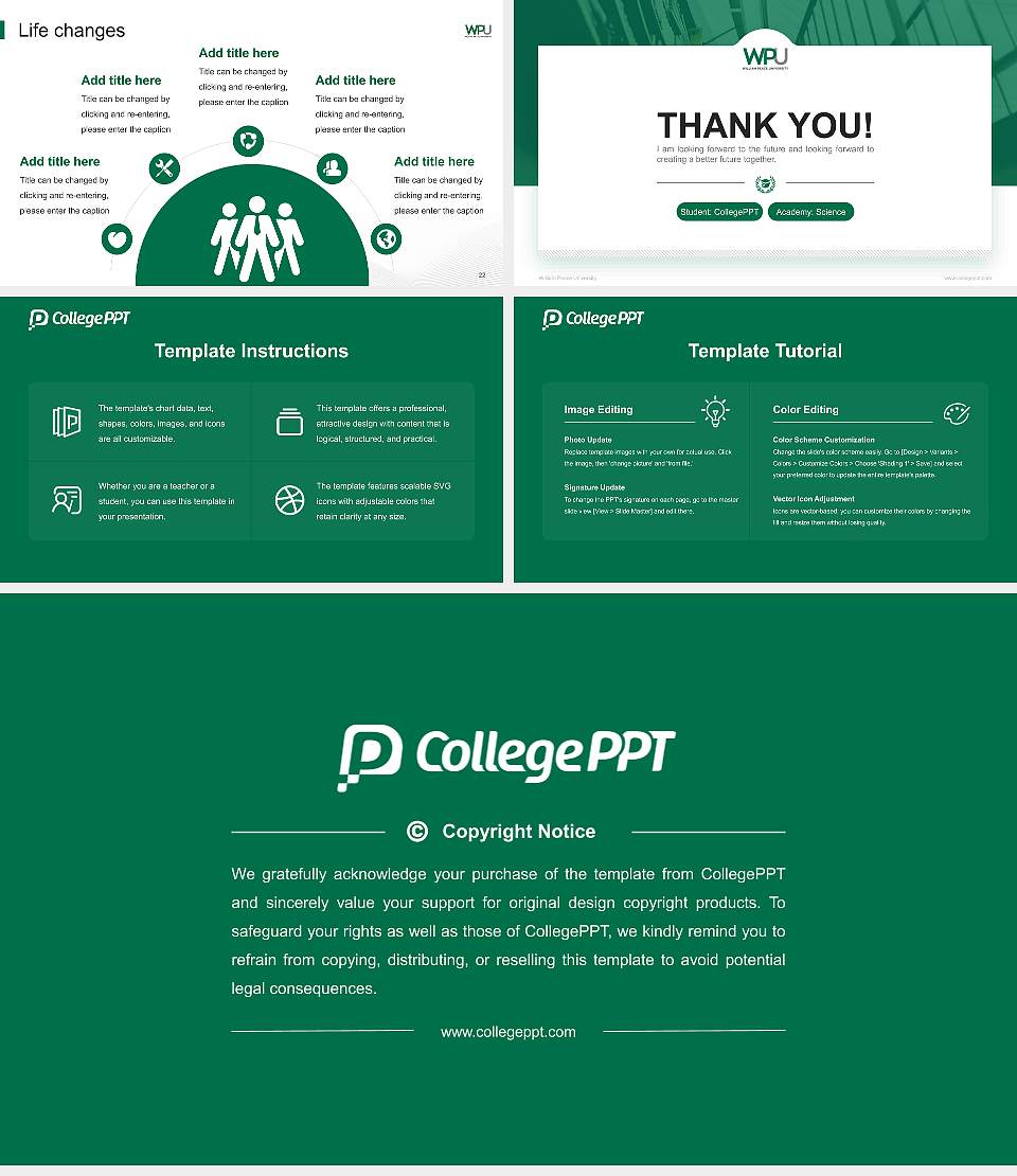 William Peace University National Scholarship Defense PPT Template16:9 ratio PPT effect preview image4