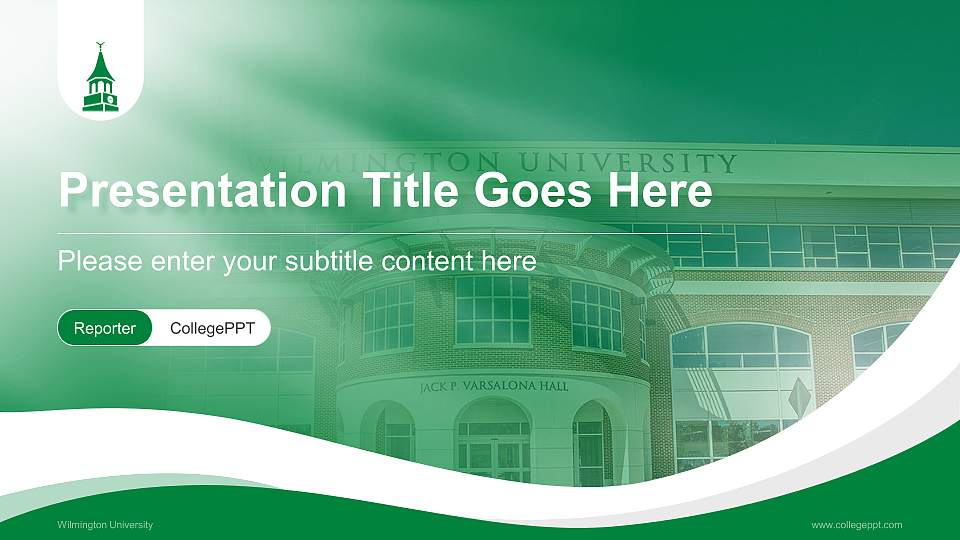 Wilmington University Lecture Sharing and Networking Event PPT Template16:9 ratio PPT effect preview image