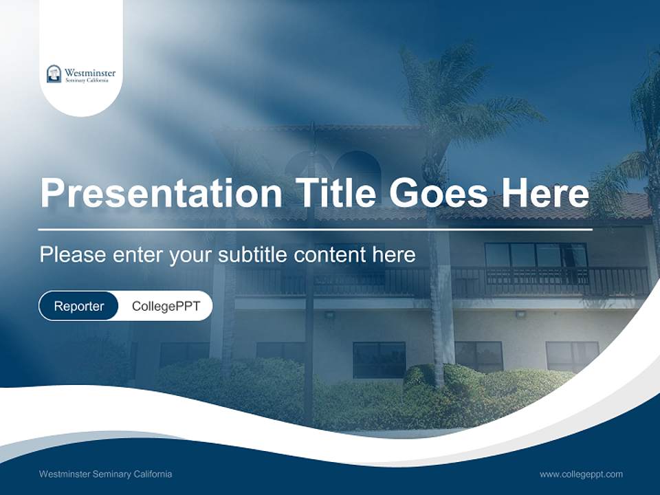 Westminster Seminary California Lecture Sharing and Networking Event PPT Template4:3 ratio PPT effect preview image4