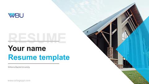 Williams Baptist University Resume PPT Template