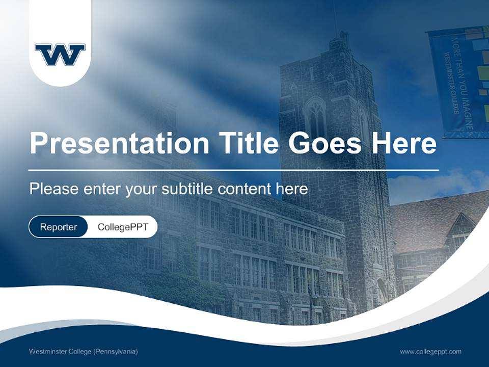 Westminster College (Pennsylvania) Lecture Sharing and Networking Event PPT Template4:3 ratio PPT effect preview image4