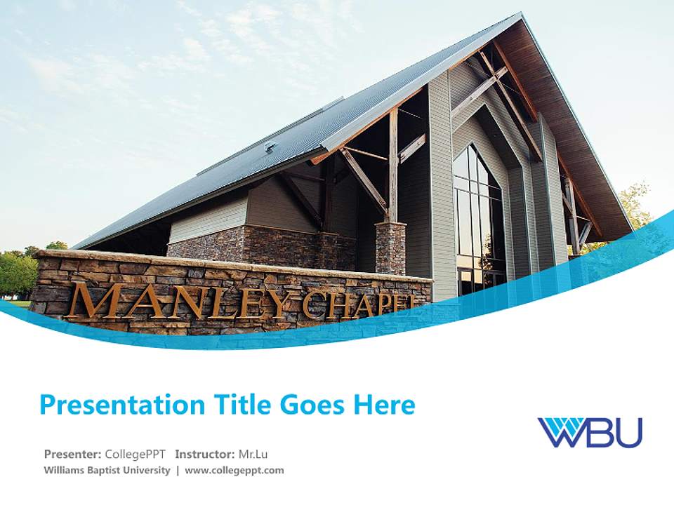 Williams Baptist University Course/Courseware Creation PPT Template4:3 ratio PPT effect preview image5