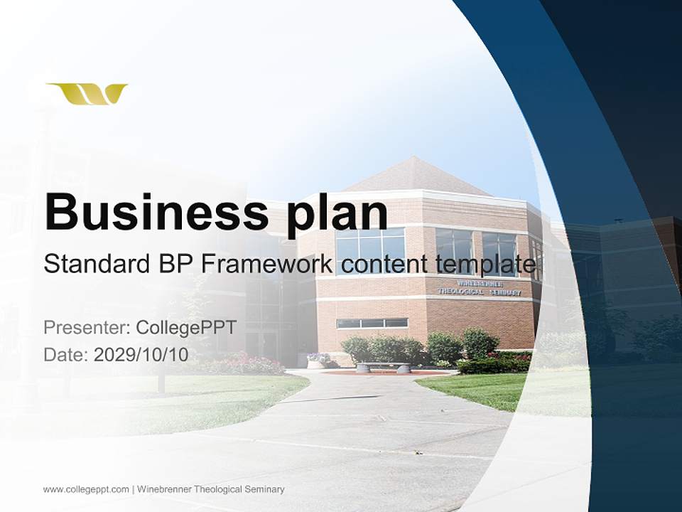 Winebrenner Theological Seminary Competition/Entrepreneurship Contest PPT Template4:3 ratio PPT effect preview image9