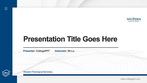 Western Theological Seminary Thesis Proposal/Graduation Defense PPT Template