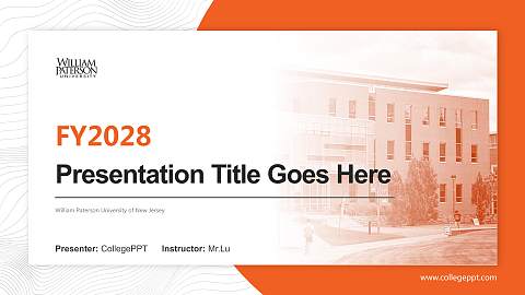 William Paterson University of New Jersey Academic Presentation/Research Findings Report PPT Template